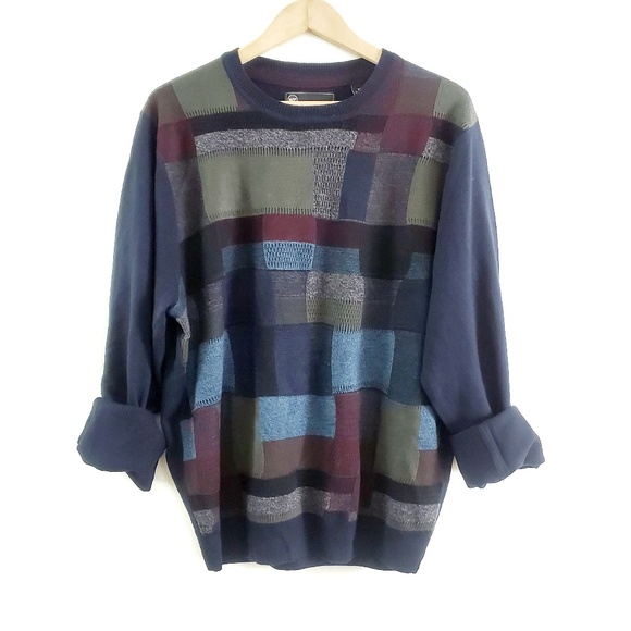 Vintage Slouchy Retro 70s Design Grandpa Sweater - Picture 2 of 6